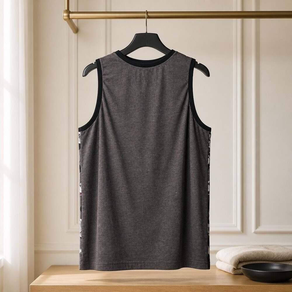 Disney Mickey Mouse All-Over Print Sleeveless Tank Top Grey Size Large #1175 - Picture 2 of 7